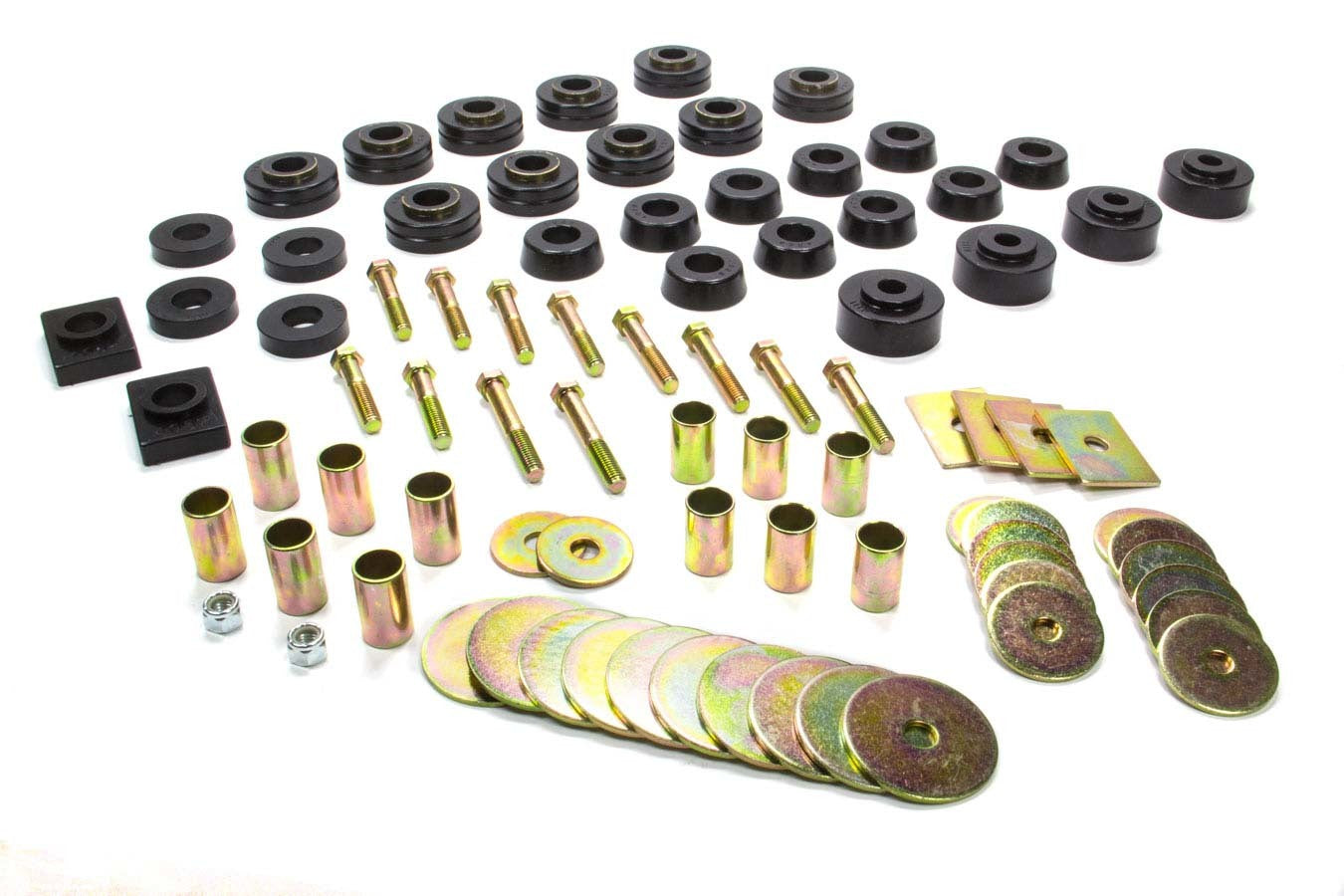 Body Mount Set; Black; Performance Polyurethane;