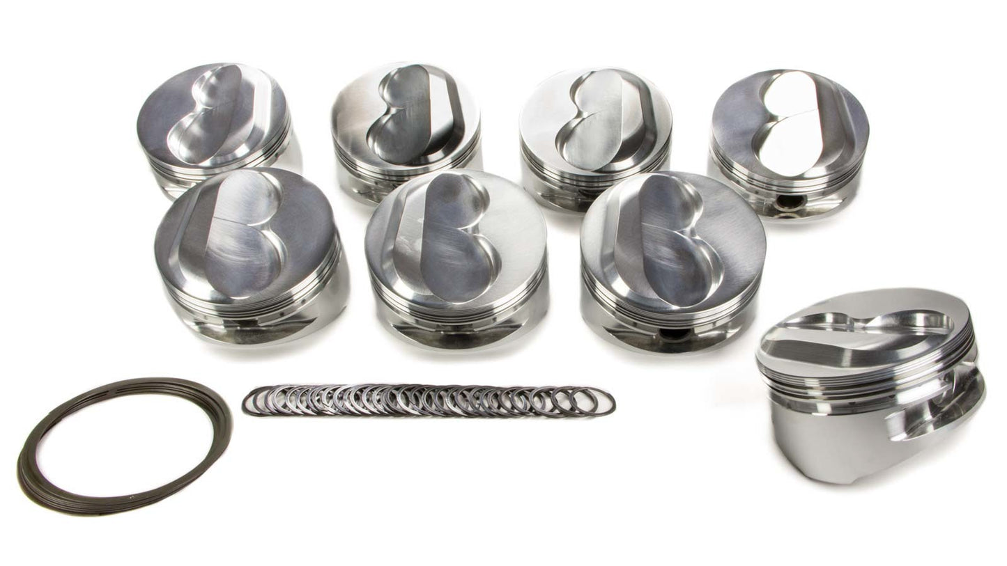 Piston Set, 2618, Dome, 4.185 Bore, 1.000 CD, 0.927 Pin, Set of 8.