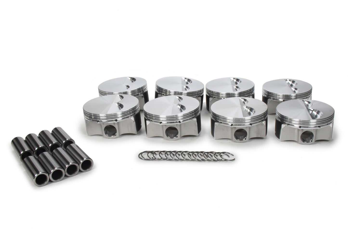 Piston Set, 2618, Flat Top, 4.045 Bore, 1.550 CD, 0.927 Pin, Set of 8.