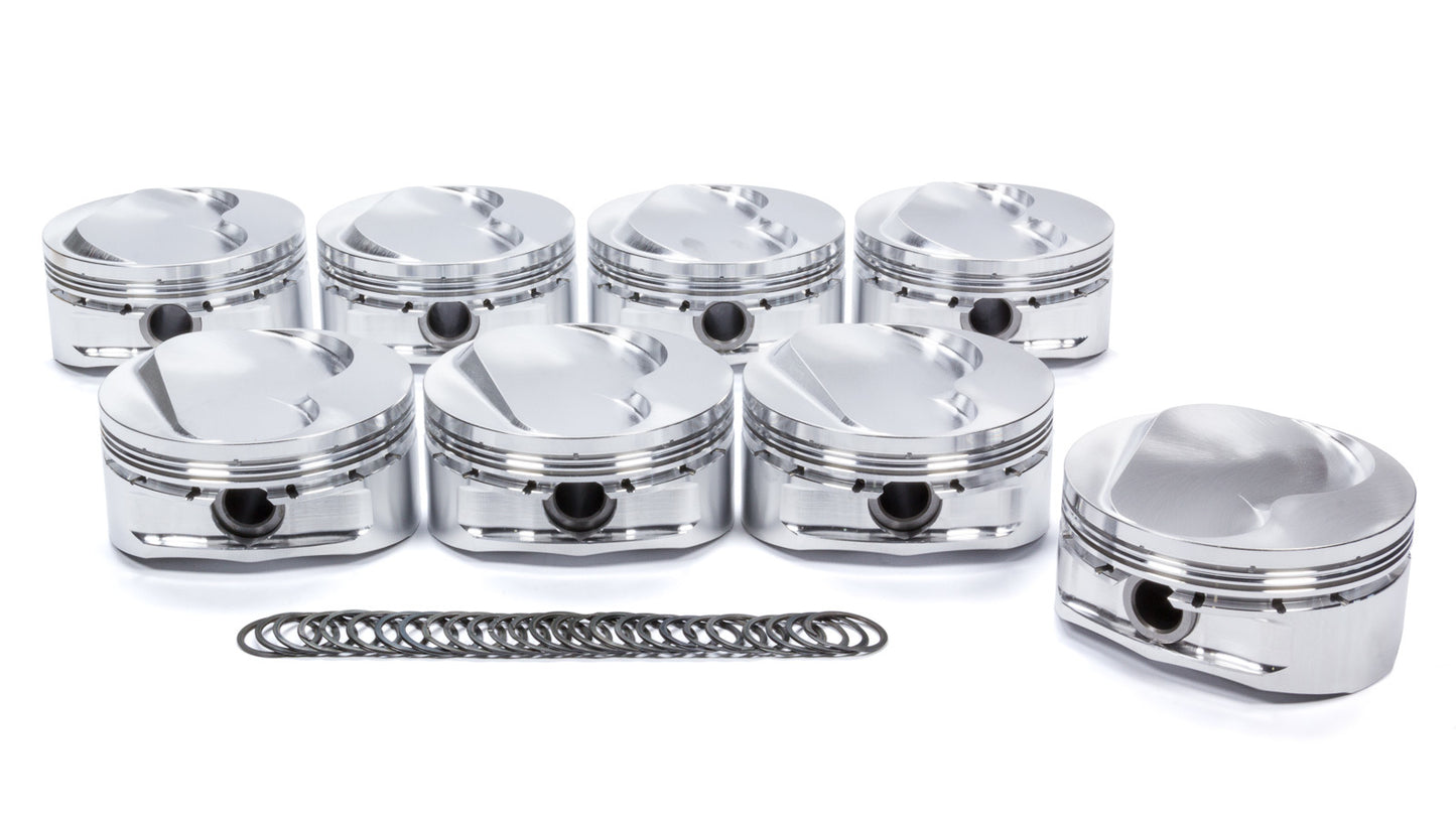 Piston Set, 2618, Dome, 4.125 Bore, 1.100 CD, 0.927 Pin, Set of 8.