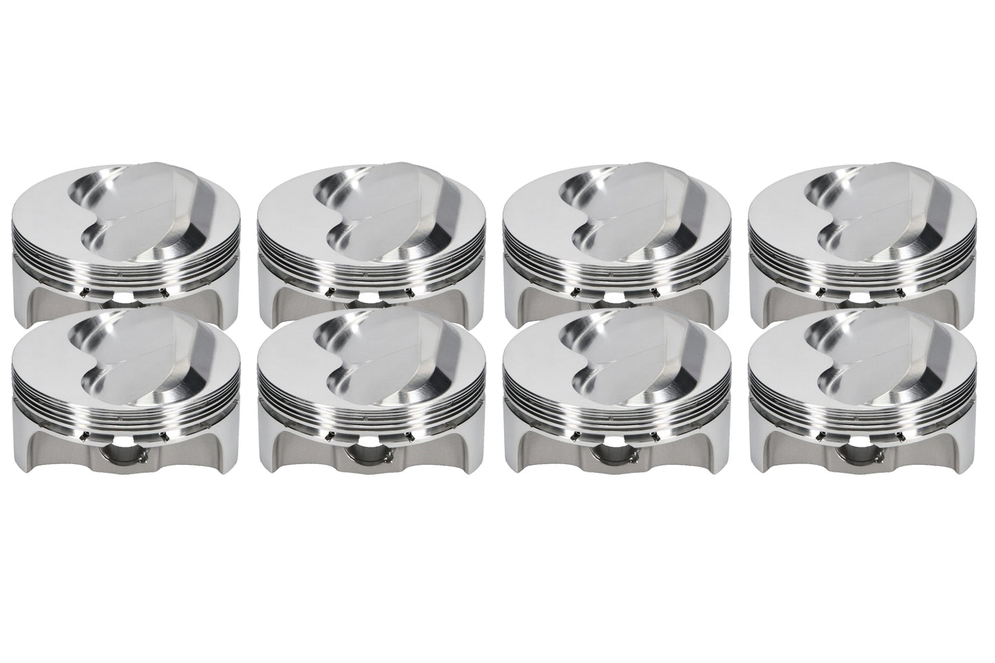 Piston Set, 2618, Dome, 4.125 Bore, 1.125 CD, 0.927 Pin, Set of 8.