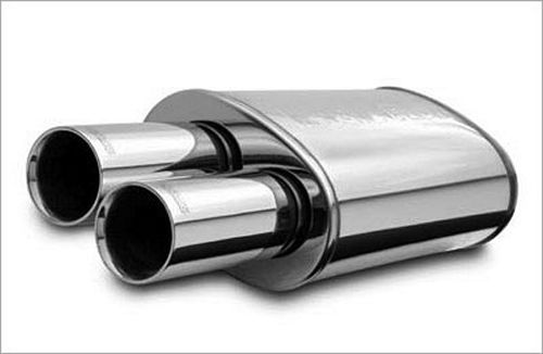Straight-Through Performance Muffler; 2.25/3.125in. Center/Dual; 5x14x8 Body