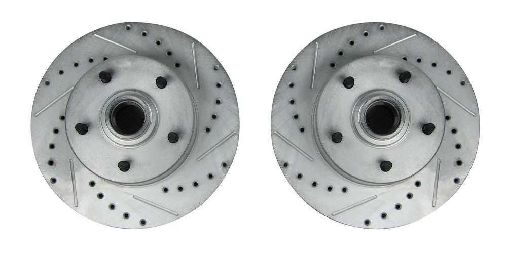 Front Rotor Drilled & S lotted Zinc Washed Pr.
