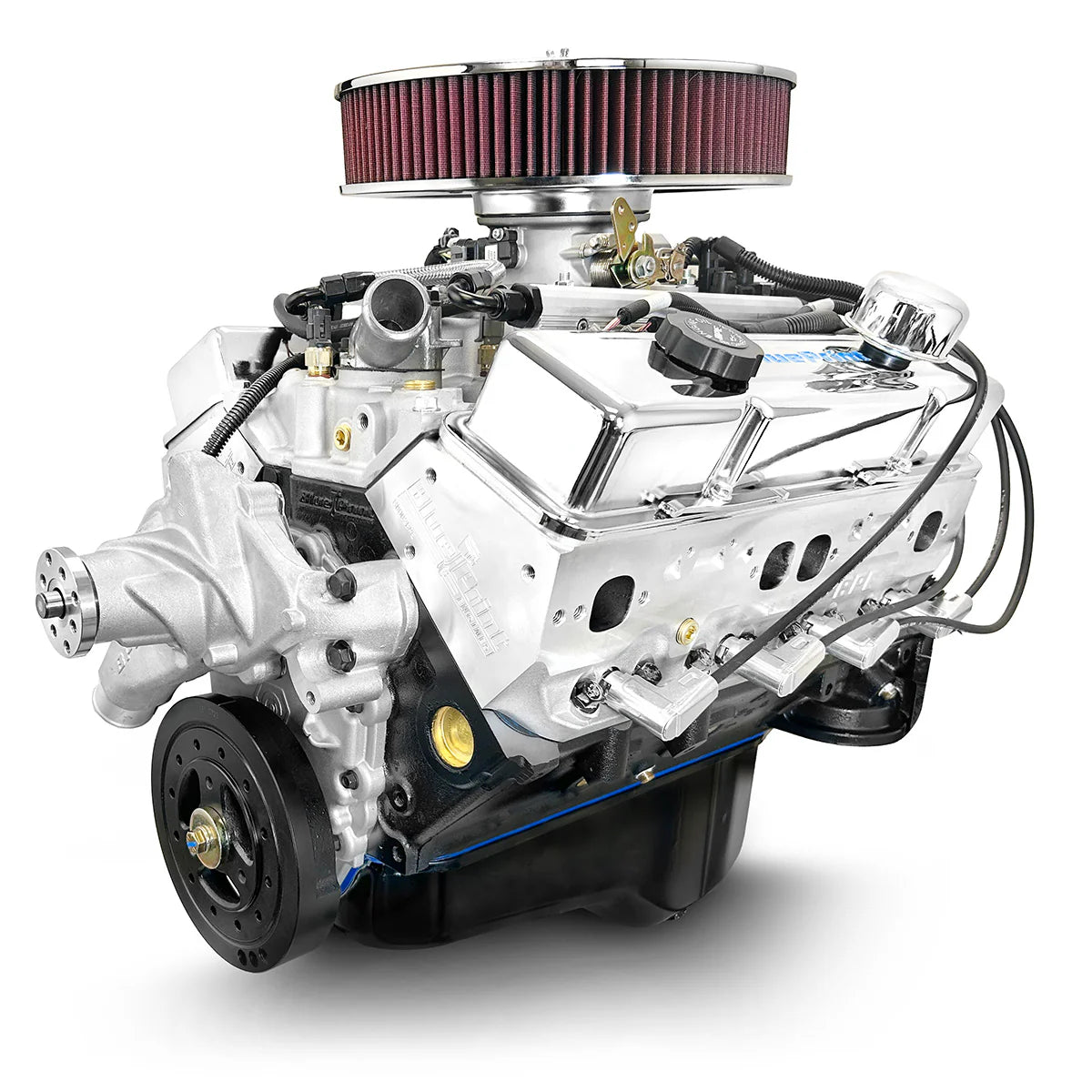 BluePrint GM 383 c.i. engine with multi-port fuel injection for classic Chevy builds.