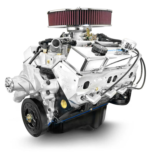 BluePrint GM 383 c.i. engine with multi-port fuel injection for classic Chevy builds.