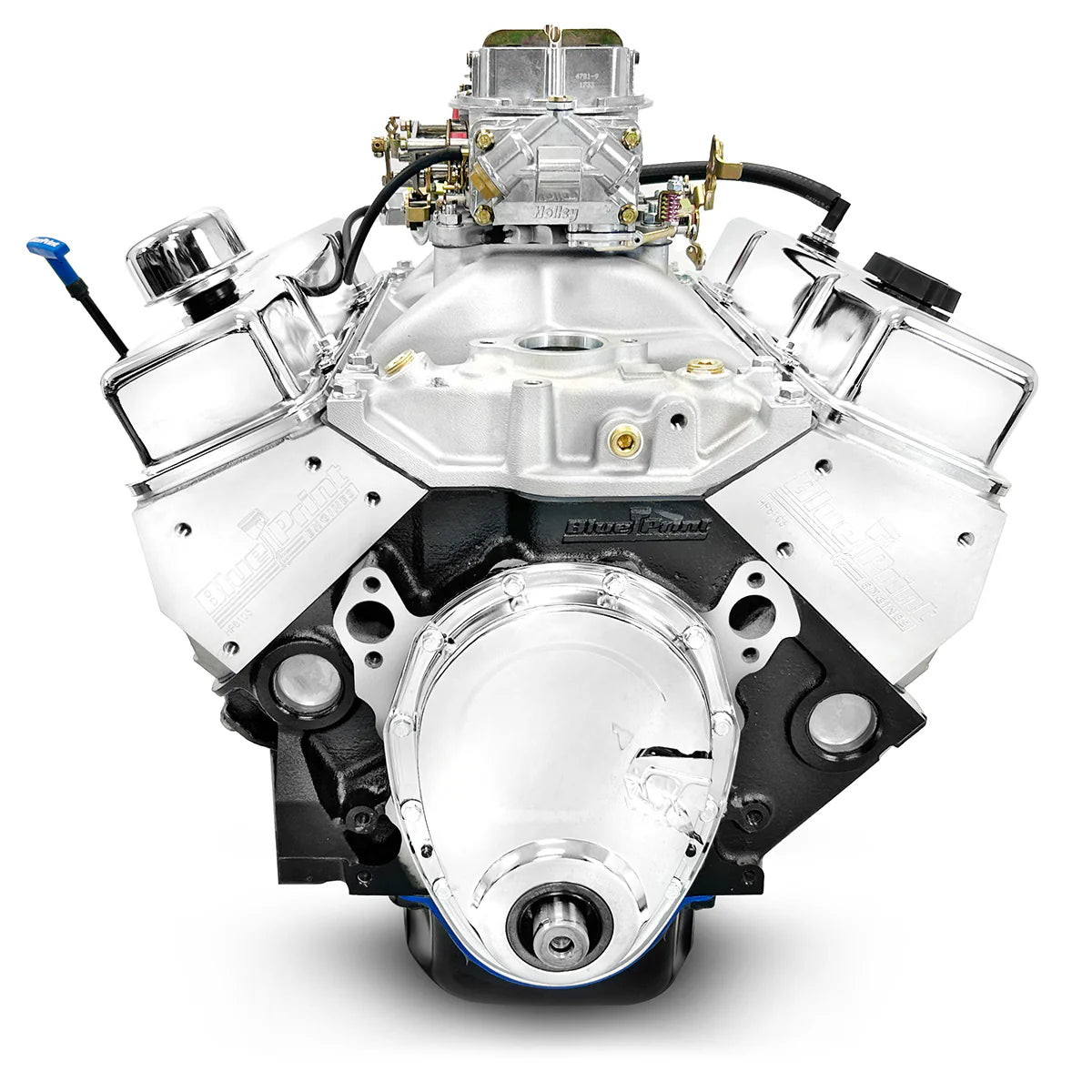 491 HP BluePrint small block engine with forged internals and hydraulic roller cam.