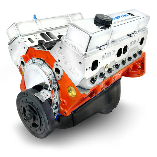 BluePrint GM 383 power adder long block crate engine with 415 HP.