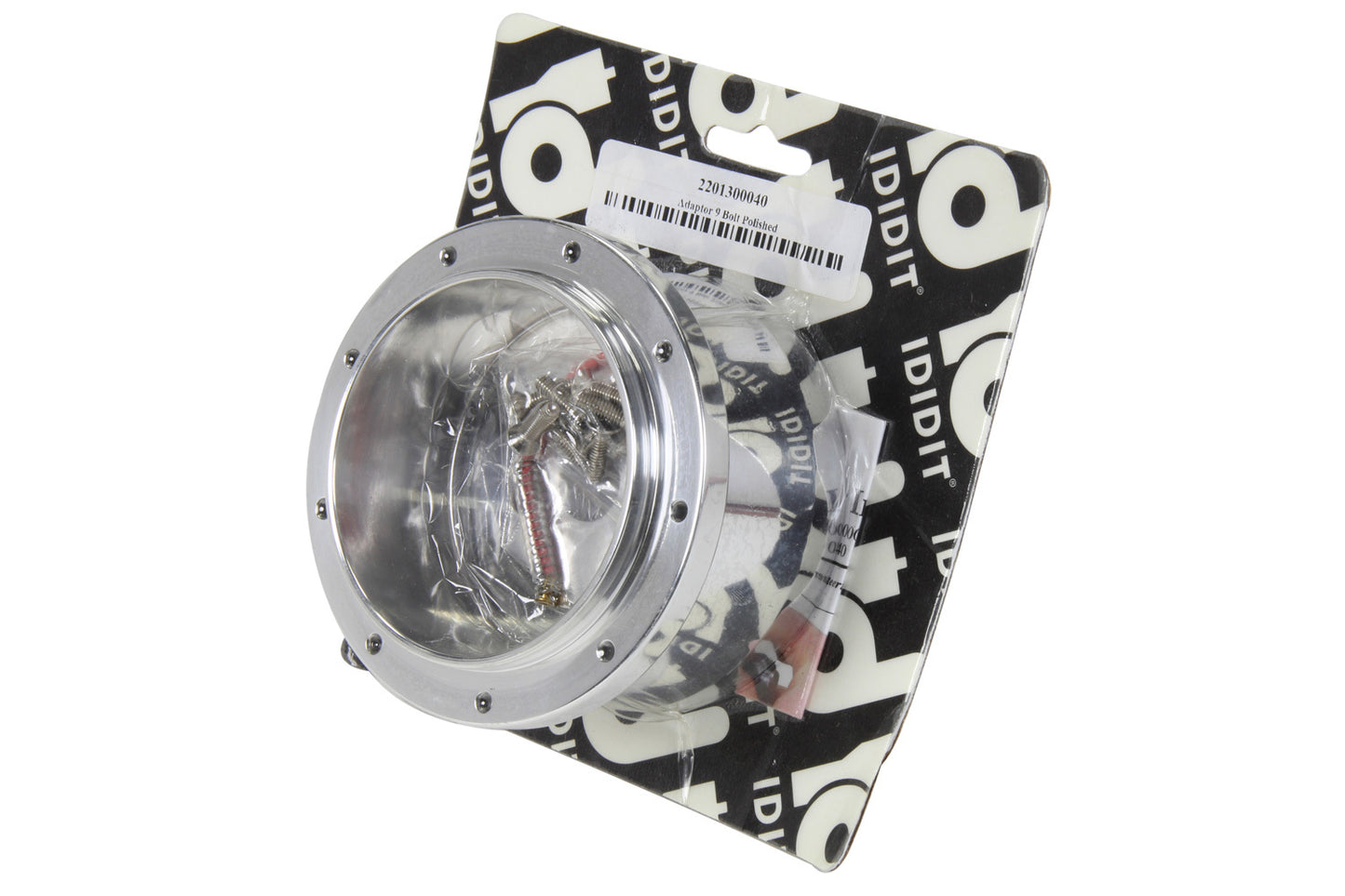 Steering Wheel Adaptor; 9 Bolt w/out Horn Button; Polished Aluminum
