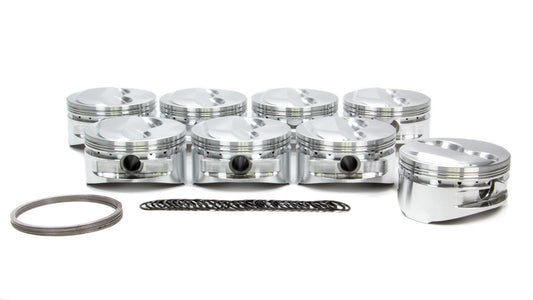 Piston Set, 2618, Dome, 4.155 Bore, 1.062 CD, 0.927 Pin, Set of 8.