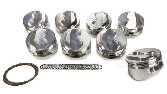 Piston Set, 2618, Dome, 4.185 Bore, 1.000 CD, 0.927 Pin, Set of 8.