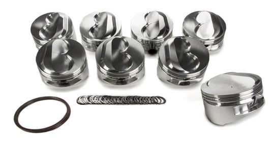 Piston Set, 2618, Dome, 4.185 Bore, 1.062 CD, 0.927 Pin, Set of 8.