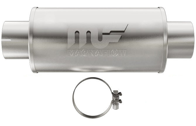 Straight-Through Performance Muffler; 4in. Center/Center;  7x14x7 Body