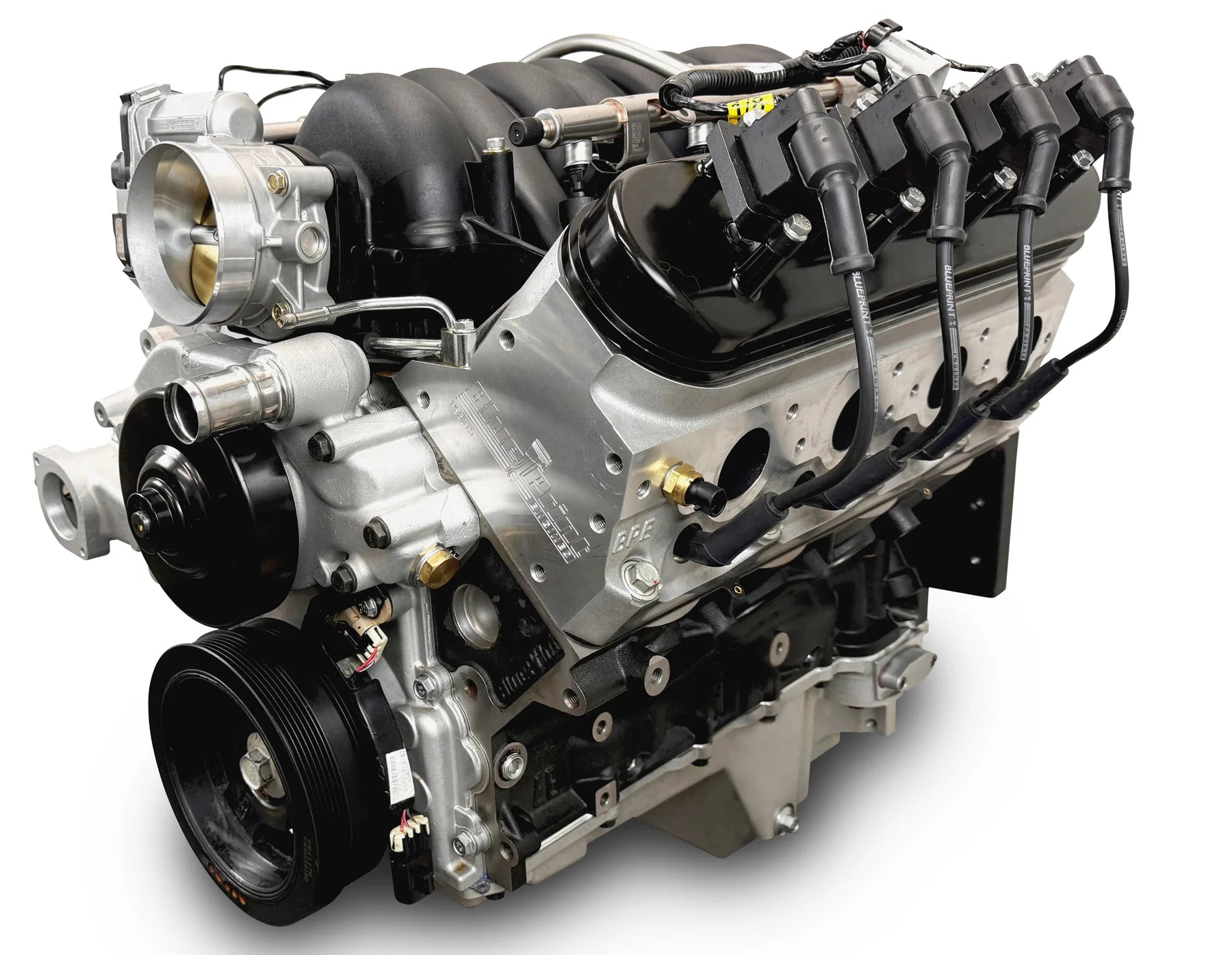 BluePrint GM LS 376 c.i. ProSeries crate engine with fuel injection and LS3 aluminum heads.