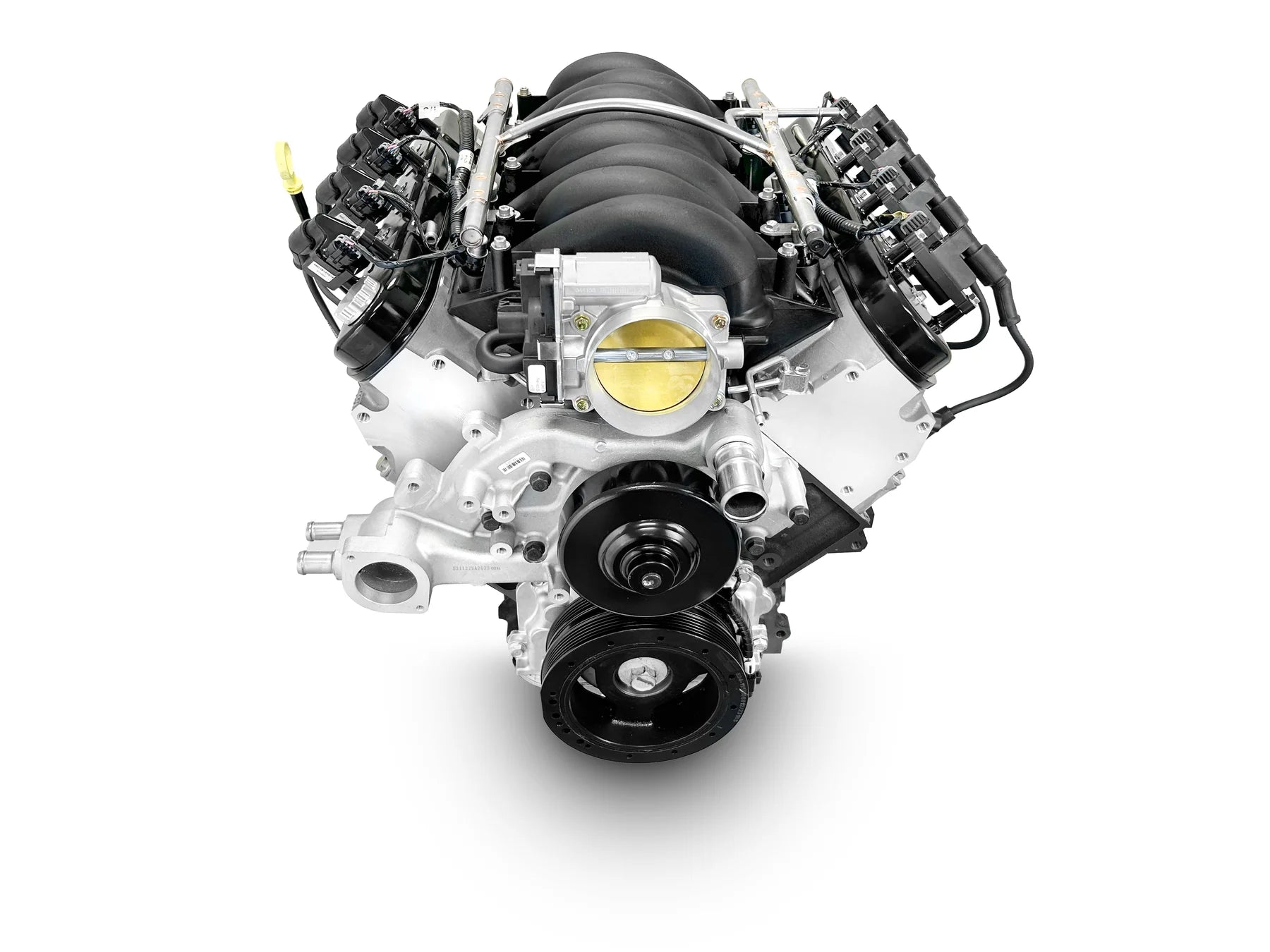 Base dressed BluePrint LS 376 engine for Camaro, Corvette, C10, and Chevelle builds.