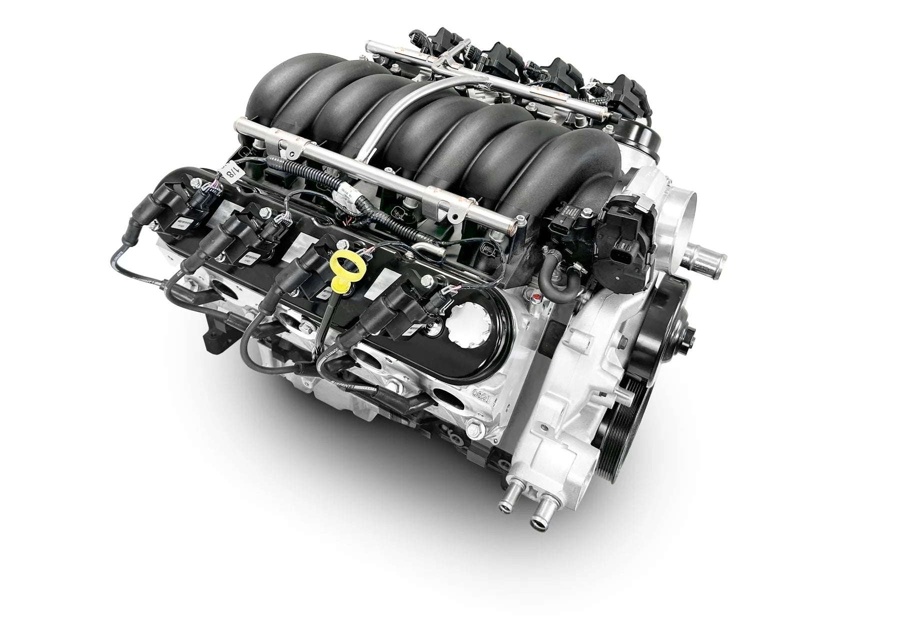 530 HP LS engine with GM plastic intake manifold and drive-by-wire throttle body.