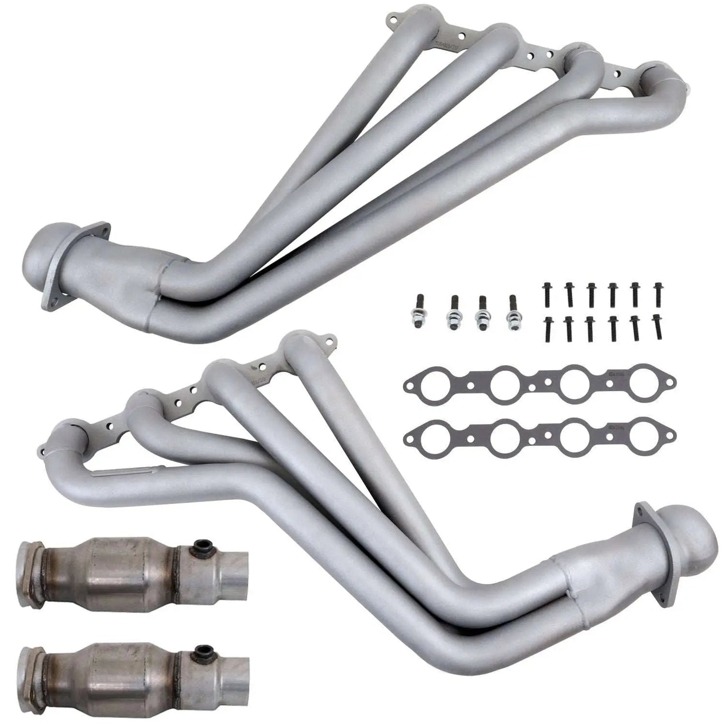 Chevrolet Camaro SS ZL1 6.2 1-3/4 Full Length Exhaust Headers With High Flow Cats Titanium Ceramic 10-15 - Junk to Road Auto Parts D.B.A. Curved Racing
