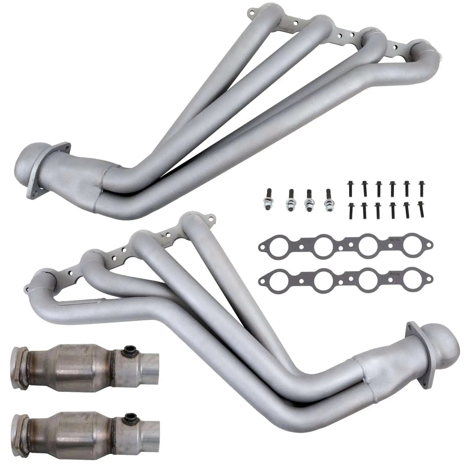 Chevrolet Camaro SS ZL1 6.2 1-3/4 Full Length Exhaust Headers With High Flow Cats Titanium Ceramic 10-15 - Junk to Road Auto Parts D.B.A. Curved Racing