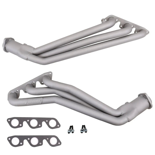 Ford Mustang V6 1-5/8 Long Tube Exhaust Headers Polished Silver Ceramic 99-04