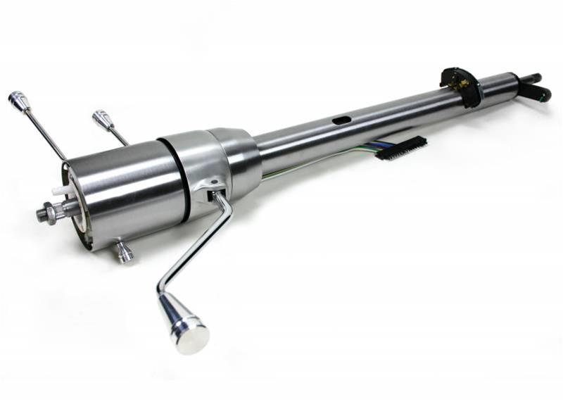 Retrofit 67-72 Chevy Truck; Tilt Column Shift w/Rack; Paintable Steel